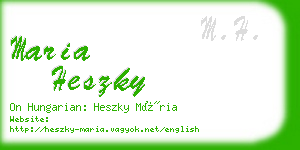 maria heszky business card